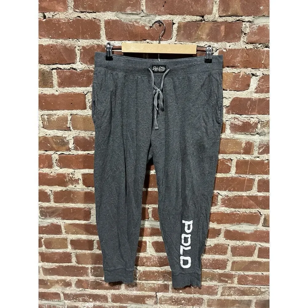 Polo Ralph Lauren Men's Gray Solid Sleep Jogger Pants Large